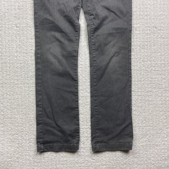 Y2K Volcom Pants Boy 26 / 12 Gray Straight Leg Flat Front Eco Repreve Skater - Picture 6 of 11